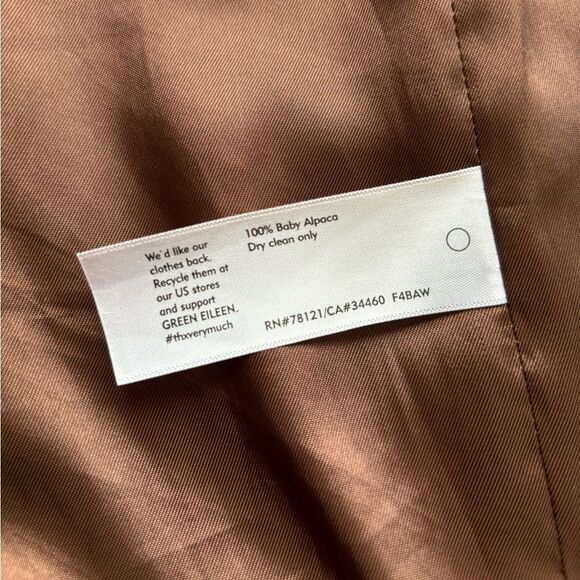 The Fisher Project Notch Collar Alpaca Wool Tweed Blazer Jacket Brown XS - Picture 6 of 13